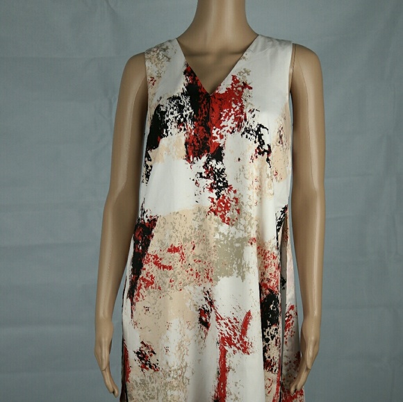 macy's red and white dress